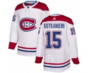 Youth Adidas Montreal Canadiens #15 Jesperi Kotkaniemi Authentic White Away NHL Jersey