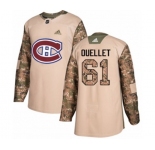 Youth Adidas Montreal Canadiens #61 Xavier Ouellet Authentic Camo Veterans Day Practice NHL Jersey