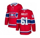 Youth Adidas Montreal Canadiens #61 Xavier Ouellet Authentic Red Home NHL Jersey