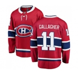 Youth Montreal Canadiens #11 Brendan Gallagher Authentic Red Home Fanatics Branded Breakaway NHL Jersey