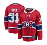 Youth Montreal Canadiens #31 Carey Price Authentic Red Home Fanatics Branded Breakaway NHL Jersey