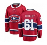 Youth Montreal Canadiens #61 Xavier Ouellet Authentic Red Home Fanatics Branded Breakaway NHL Jersey