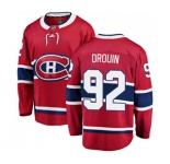 Youth Montreal Canadiens #92 Jonathan Drouin Authentic Red Home Fanatics Branded Breakaway NHL Jersey