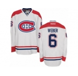 Youth Reebok Montreal Canadiens #6 Shea Weber Authentic White Away NHL Jersey