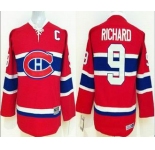 youth nhl jerseys montreal canadiens #9 richard red [patch C]