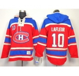 nhl jerseys montreal canadiens #10 lafleur red[pullover hooded sweatshirt]