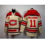 nhl jerseys montreal canadiens #11 gallagher red-cream[pullover hooded sweatshirt][gallagher]