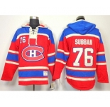 nhl jerseys montreal canadiens #76 subban red[pullover hooded sweatshirt]