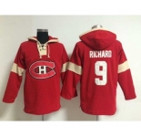 nhl jerseys montreal canadiens #9 richard red-cream[pullover hooded sweatshirt]