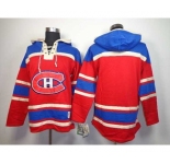 nhl jerseys montreal canadiens blank red[pullover hooded sweatshirt]