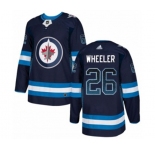Adidas Winnipeg Jets #26 Blake Wheeler Authentic Navy Blue Drift Fashion NHL Jersey