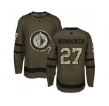 Adidas Winnipeg Jets #27 Teppo Numminen Green Salute to Service Stitched NHL Jersey