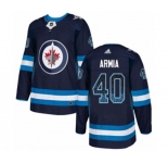 Adidas Winnipeg Jets #40 Joel Armia Authentic Navy Blue Drift Fashion NHL Jersey