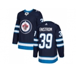Men Adidas Winnipeg Jets #39 Tobias Enstrom Navy Blue Home Authentic Stitched NHL Jersey