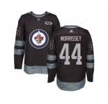 Men Adidas Winnipeg Jets #44 Josh Morrissey Black 1917-2017 100th Anniversary Stitched NHL Jersey