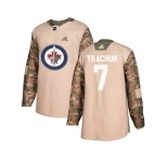 Men Adidas Winnipeg Jets #7 Keith Tkachuk Camo Authentic 2017 Veterans Day Stitched NHL Jersey