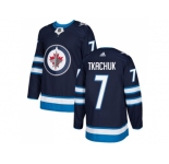 Men Adidas Winnipeg Jets #7 Keith Tkachuk Navy Blue Home Authentic Stitched NHL Jersey