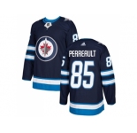 Men Adidas Winnipeg Jets #85 Mathieu Perreault Navy Blue Home Authentic Stitched NHL Jersey