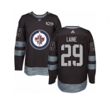 Men's Adidas Winnipeg Jets #29 Patrik Laine Authentic Black 1917-2017 100th Anniversary NHL Jersey