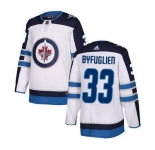 Men's Jets #33 Dustin Byfuglien White Road Stitched Hockey Jersey