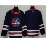 Men's Jets Blank Navy Blue Authentic 2019 Heritage Classic Stitched Hockey Jersey