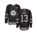 Men's Reebok Winnipeg Jets #13 Brandon Tanev Authentic Black 1917-2017 100th Anniversary NHL Jersey