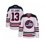 Men's Reebok Winnipeg Jets #13 Teemu Selanne Authentic White 2016 Heritage Classic NHL Jersey