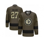 Men's Reebok Winnipeg Jets #27 Nikolaj Ehlers Authentic Green Salute to Service NHL Jersey