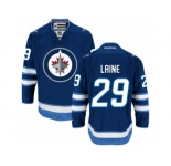 Men's Reebok Winnipeg Jets #29 Patrik Laine Authentic Navy Blue Home NHL Jersey