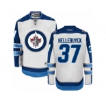 Men's Reebok Winnipeg Jets #37 Connor Hellebuyck Authentic White Away NHL Jersey