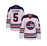 Men's Reebok Winnipeg Jets #5 Mark Stuart Authentic White 2016 Heritage Classic NHL Jersey