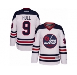 Men's Reebok Winnipeg Jets #9 Bobby Hull Authentic White 2016 Heritage Classic NHL Jersey