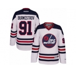 Men's Reebok Winnipeg Jets #91 Alexander Burmistrov Authentic White 2016 Heritage Classic NHL Jersey