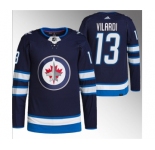 Men's Winnipeg Jets #13 Gabriel Vilardi Navy Stitched Jersey