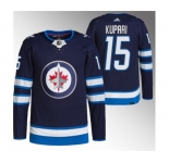 Men's Winnipeg Jets #15 Rasmus Kupari Navy Stitched Jersey