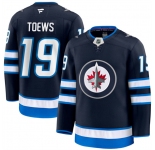 Men's Winnipeg Jets #19 Jonathan Toews Navy 2024-25 Home Stitched Hockey Jersey