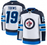 Men's Winnipeg Jets #19 Jonathan Toews White 2024-25 Away Stitched Hockey Jersey
