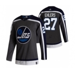 Men's Winnipeg Jets #27 Nikolaj Ehlers Black 2020-21 Reverse Retro Alternate Hockey Jersey