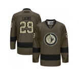 Men's Winnipeg Jets #29 Patrik Laine Green Salute to Service NHL Jersey