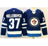 Men's Winnipeg Jets #37 Connor Hellebuyck Connor Hellebuyck Navy 2024-25 Home Stitched Hockey Jersey