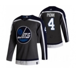 Men's Winnipeg Jets #4 Neal Pionk Black 2020-21 Reverse Retro Alternate Hockey Jersey