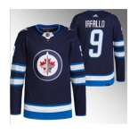 Men's Winnipeg Jets #9 Alex Iafallo Navy Stitched Jersey