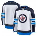 Men's Winnipeg Jets Blank White 2024-25 Away Stitched Hockey Jersey