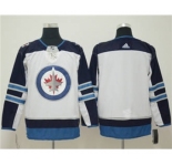 Men's Winnipeg Jets Blank White Road Stitched Hockey Jersey
