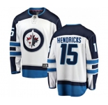 Winnipeg Jets #15 Matt Hendricks Fanatics Branded White Away Breakaway NHL Jersey