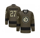 Winnipeg Jets #27 Teppo Numminen Green Salute to Service Stitched NHL Jersey