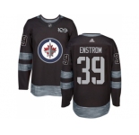 Winnipeg Jets #39 Tobias Enstrom Black 1917-2017 100th Anniversary Stitched NHL Jersey