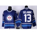 nhl Winnipeg Jets #13 Teemu Selanne Blue New Jersey