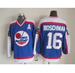 nhl jerseys winnipeg jets #16 boschman blue[m&n][boschman][patch A]