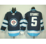nhl jerseys winnipeg jets #5 stuart blue 2011 new